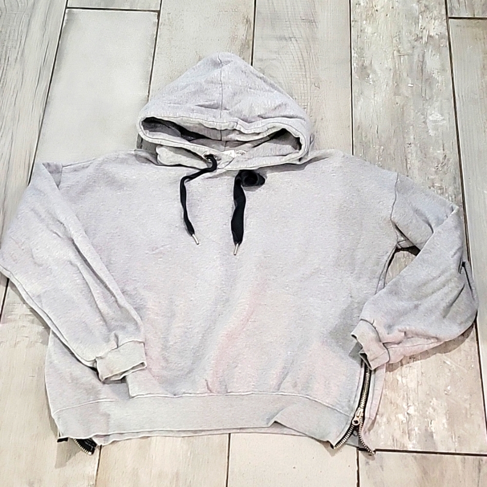 Picca Dilly gray over size hoodie with zipper on both sides size medium #33
